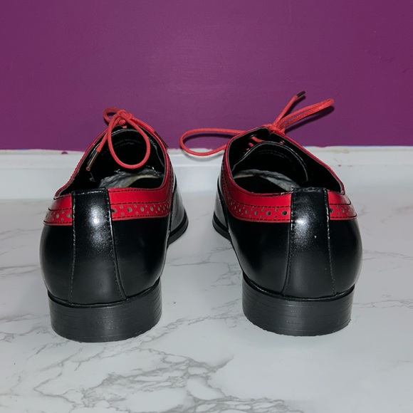 MENS Antonio Cerrelli Red and Black Formal Shoes - Picture 4 of 14